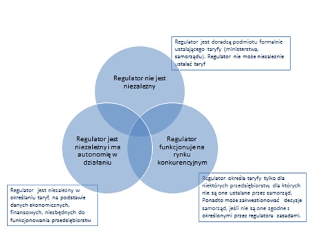 RYS . 3 Grupy regulatorów według WAREG
