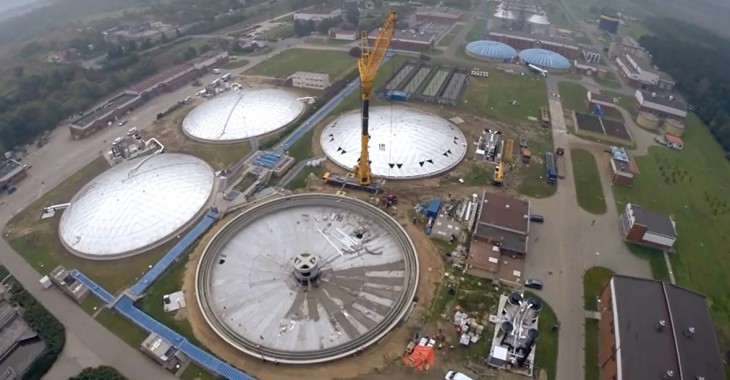 Hermetyzacja osadników wstępnych na Centralnej Oczyszczalni Ścieków w Koziegłowach [ZOBACZ FILM]