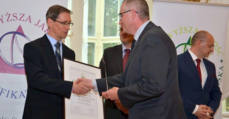  PWiK w Jarocinie z certyfikatem "Najwyższa jakość"