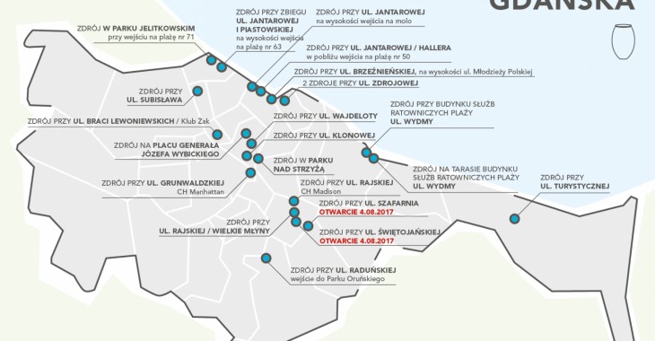 22 zdroje w Gdańsku. Zobacz, gdzie są zlokalizowane