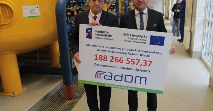 Wodociągi Miejskie w Radomiu mają ponad 180 milionów złotych z UE