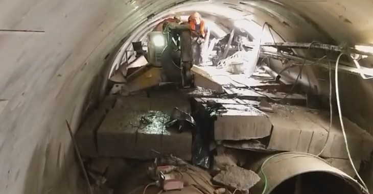 W układzie przesyłowym pod Wisłą aktualnie trwają prace rozbiórkow W układzie przesyłowym pod Wisłą aktualnie trwają prace rozbiórkow