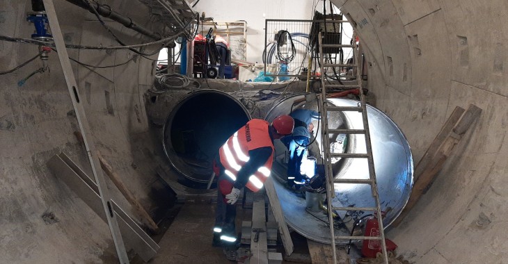 Naprawa układu przesyłowego pod Wisła: Pierwsze elementy są już zamontowane