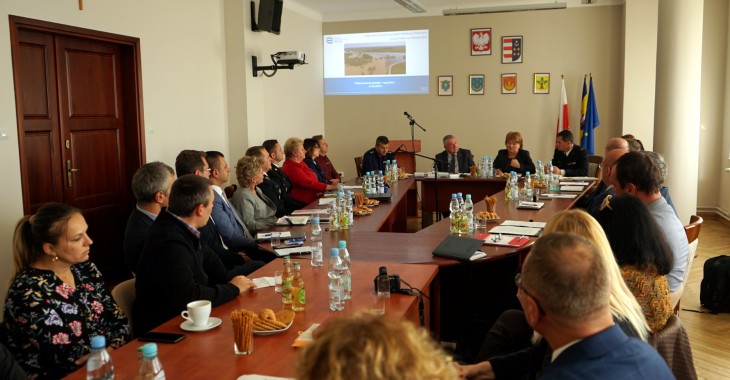 Posiedzenie dotyczące wezbrań z maja 2019 na terenie powiatu tarnobrzeskiego