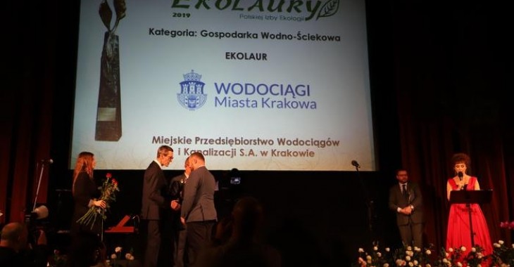 Ekolaury 2019 nagroda dla Wodociągów Miasta Krakowa Ekolaury 2019 nagroda dla Wodociągów Miasta Krakowa