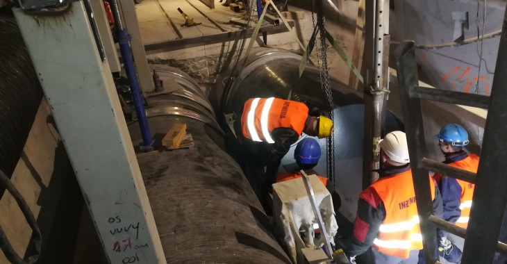 Postępy prac - naprawa układu przesyłowego ścieków Postępy prac - naprawa układu przesyłowego ścieków