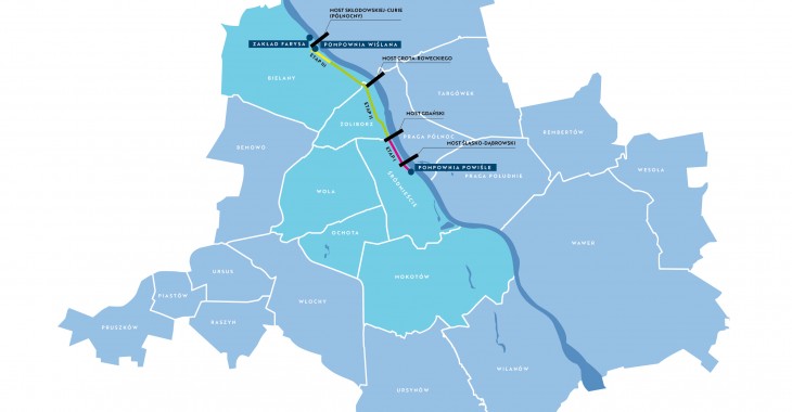 MPWiK Warszawa wybuduje ponad 9-kilometrowy kolektor wzdłuż Wisły