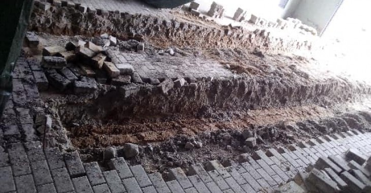 Zakończenie naprawy nawierzchni pod kontener osadów na Oczyszczalni Ścieków Zakończenie naprawy nawierzchni pod kontener osadów na Oczyszczalni Ścieków