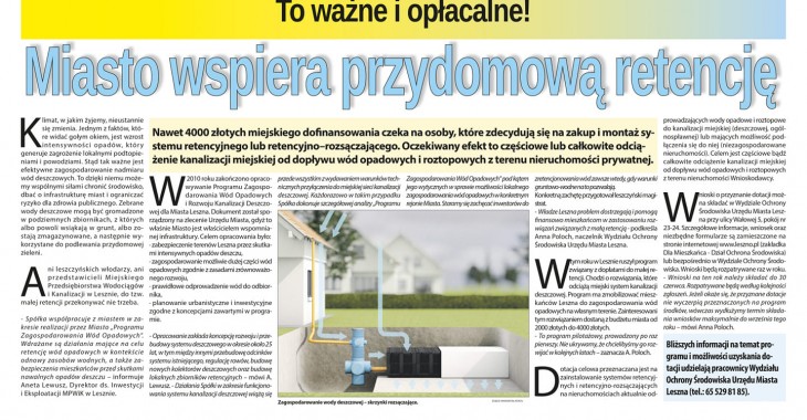 Warto gromadzić deszczówkę Warto gromadzić deszczówkę