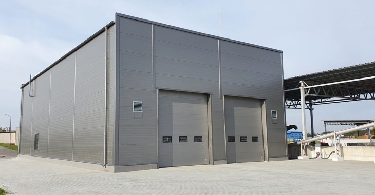 Budowa hali pod instalację suszenia osadów ściekowych w Rąbczynie zakończona