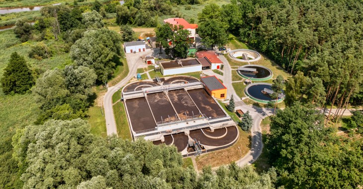 Oczyszczalnia w Białobrzegach po przebudowie