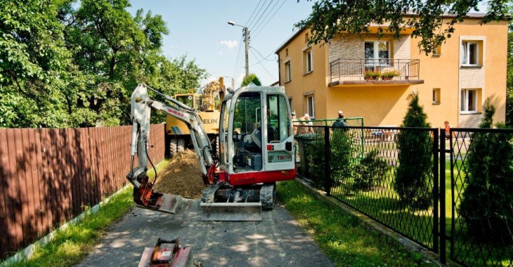 Kanalizacja na Borach w budowie