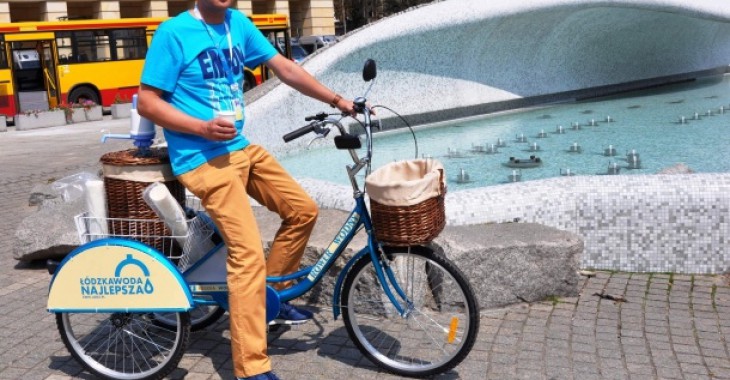 Rowerowy punkt wodny w Łodzi